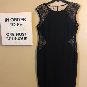 Black & Nude Lace Dress
